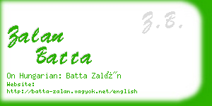 zalan batta business card